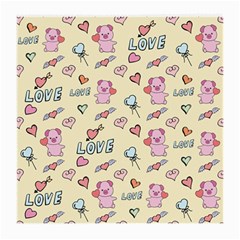 Pig Animal Love Romance Seamless Texture Pattern Medium Glasses Cloth by pakminggu