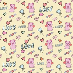 Pig Animal Love Romance Seamless Texture Pattern Play Mat (rectangle) by pakminggu