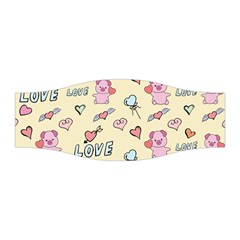 Pig Animal Love Romance Seamless Texture Pattern Stretchable Headband by pakminggu