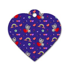 Texture Seamless Digital Scrapbooking Decorative Dog Tag Heart (two Sides) by pakminggu