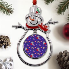 Texture Seamless Digital Scrapbooking Decorative Metal Snowman Ornament