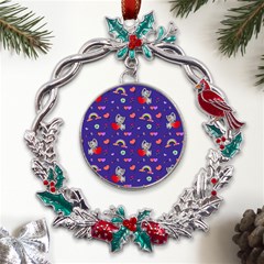 Texture Seamless Digital Scrapbooking Decorative Metal X mas Wreath Holly Leaf Ornament