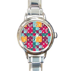 Background Pattern Texture Design Dots Wallpaper Round Italian Charm Watch by pakminggu