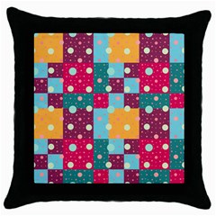 Background Pattern Texture Design Dots Wallpaper Throw Pillow Case (black) by pakminggu