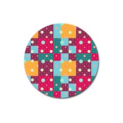 Background Pattern Texture Design Dots Wallpaper Magnet 3  (round) by pakminggu