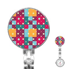 Background Pattern Texture Design Dots Wallpaper Stainless Steel Nurses Watch by pakminggu