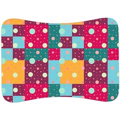 Background Pattern Texture Design Dots Wallpaper Velour Seat Head Rest Cushion by pakminggu