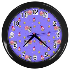 Art Pattern Design Seamless Scrapbooking Wall Clock (black) by pakminggu