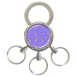 Art Pattern Design Seamless Scrapbooking 3-Ring Key Chain Front