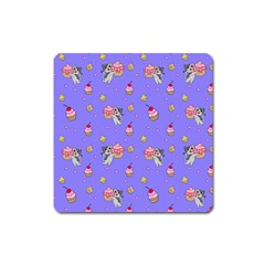 Art Pattern Design Seamless Scrapbooking Square Magnet by pakminggu