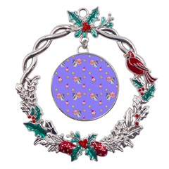 Art Pattern Design Seamless Scrapbooking Metal X mas Wreath Holly Leaf Ornament by pakminggu