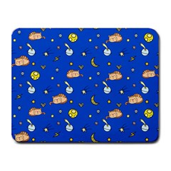 Cat Animals Sleep Stars Seamless Background Small Mousepad by pakminggu