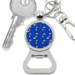 Cat Animals Sleep Stars Seamless Background Bottle Opener Key Chain by pakminggu