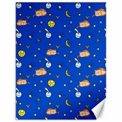 Cat Animals Sleep Stars Seamless Background Canvas 12  X 16  by pakminggu