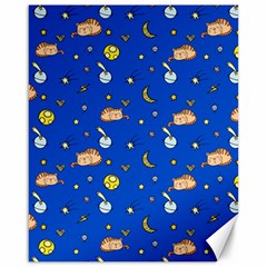 Cat Animals Sleep Stars Seamless Background Canvas 16  X 20  by pakminggu