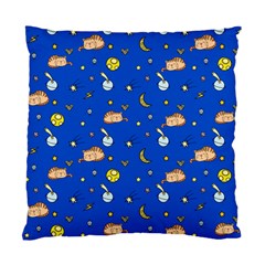 Cat Animals Sleep Stars Seamless Background Standard Cushion Case (two Sides) by pakminggu