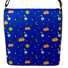 Cat Animals Sleep Stars Seamless Background Flap Closure Messenger Bag (s) by pakminggu