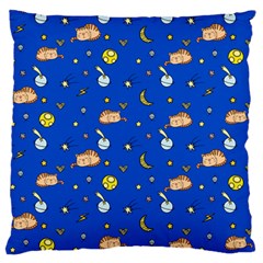 Cat Animals Sleep Stars Seamless Background Standard Premium Plush Fleece Cushion Case (one Side) by pakminggu