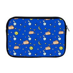 Cat Animals Sleep Stars Seamless Background Apple Macbook Pro 17  Zipper Case by pakminggu