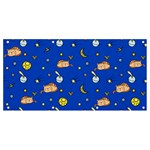 Cat Animals Sleep Stars Seamless Background Banner and Sign 8  x 4  Front