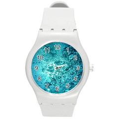 Nature Wallpaper Bubbles Water Bubbly Round Plastic Sport Watch (m) by pakminggu