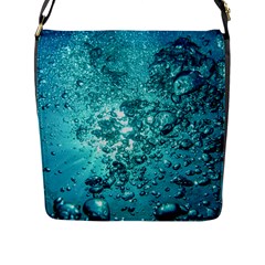 Nature Wallpaper Bubbles Water Bubbly Flap Closure Messenger Bag (l) by pakminggu