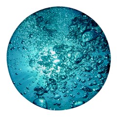 Nature Wallpaper Bubbles Water Bubbly Round Glass Fridge Magnet (4 Pack) by pakminggu