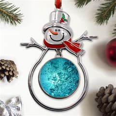 Nature Wallpaper Bubbles Water Bubbly Metal Snowman Ornament