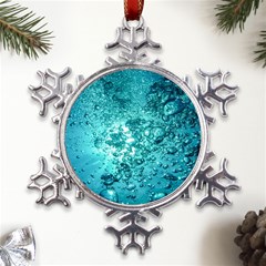 Nature Wallpaper Bubbles Water Bubbly Metal Large Snowflake Ornament by pakminggu