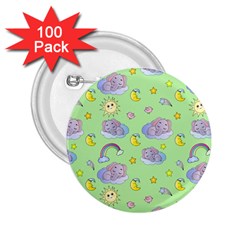 Elephant Sleeping Elephants Background 2 25  Buttons (100 Pack)  by pakminggu