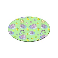 Elephant Sleeping Elephants Background Sticker (oval) by pakminggu