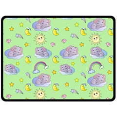 Elephant Sleeping Elephants Background Fleece Blanket (large) by pakminggu