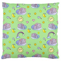 Elephant Sleeping Elephants Background Large Cushion Case (one Side) by pakminggu