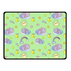 Elephant Sleeping Elephants Background Two Sides Fleece Blanket (small) by pakminggu