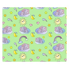 Elephant Sleeping Elephants Background Two Sides Premium Plush Fleece Blanket (small) by pakminggu