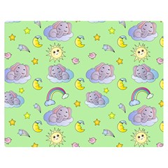 Elephant Sleeping Elephants Background Two Sides Premium Plush Fleece Blanket (medium) by pakminggu