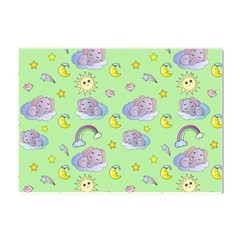 Elephant Sleeping Elephants Background Crystal Sticker (a4) by pakminggu