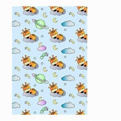 Pattern Giraffe Animal Seamless Scrapbooking Blue Small Garden Flag (two Sides) by pakminggu