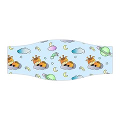 Pattern Giraffe Animal Seamless Scrapbooking Blue Stretchable Headband by pakminggu