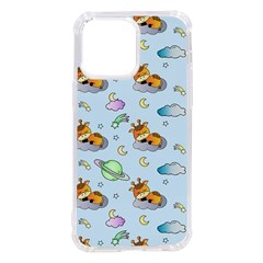 Pattern Giraffe Animal Seamless Scrapbooking Blue Iphone 14 Pro Max Tpu Uv Print Case by pakminggu