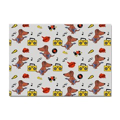 Background Pattern Texture Design Dog Music Sticker A4 (10 Pack) by pakminggu