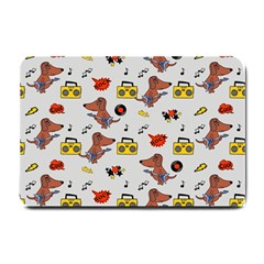 Background Pattern Texture Design Dog Music Small Doormat by pakminggu