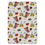 Background Pattern Texture Design Dog Music Removable Flap Cover (L) Front