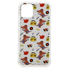 Background Pattern Texture Design Dog Music Iphone 12 Mini Tpu Uv Print Case	