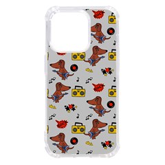 Background Pattern Texture Design Dog Music Iphone 14 Pro Tpu Uv Print Case