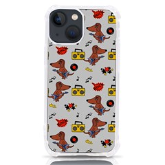 Background Pattern Texture Design Dog Music Iphone 13 Mini Tpu Uv Print Case