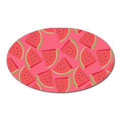 Watermelon Background Watermelon Wallpaper Oval Magnet by pakminggu