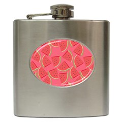 Watermelon Background Watermelon Wallpaper Hip Flask (6 Oz) by pakminggu