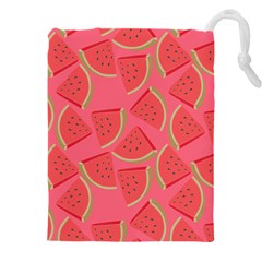 Watermelon Background Watermelon Wallpaper Drawstring Pouch (4xl) by pakminggu