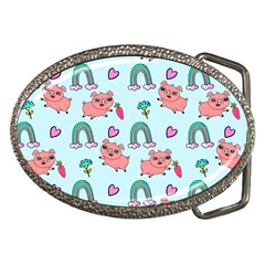 Pigs Pattern Art Design Drawing Sketch Wallpaper Belt Buckles by pakminggu